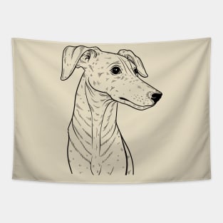 Whippet Drawing Tapestry