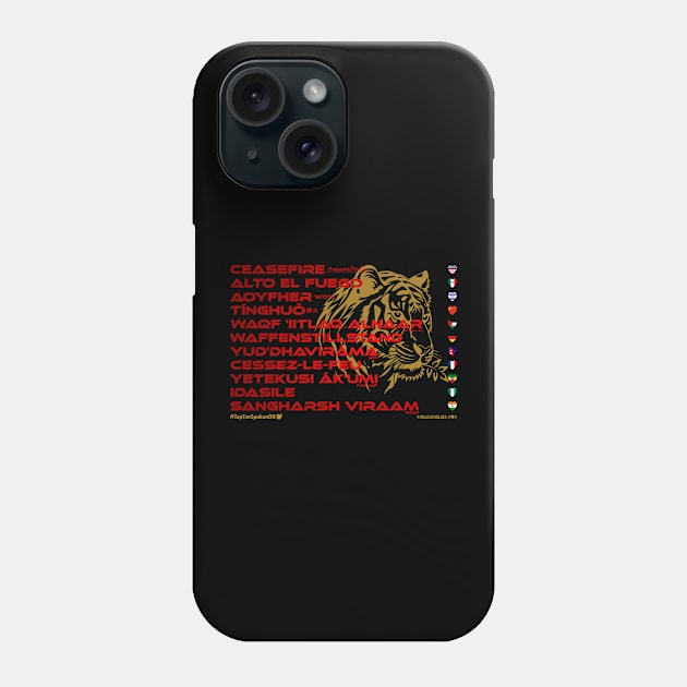 CEASEFIRE: Say ¿Qué? Top Ten Spoken (Ohio) (Tiger) Phone Case by Village Values