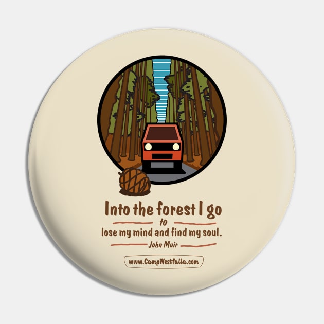 Campervan in Redwood Forest, light Pin by CampWestfalia