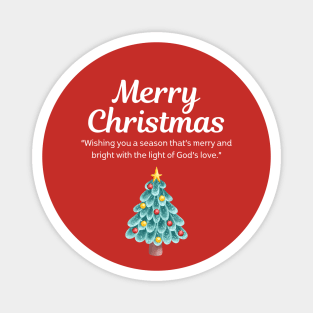 Merry Christmas Round Sticker 38 Magnet