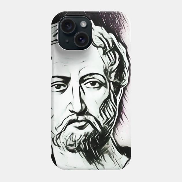 Cayo Plinio Segundo Black And White Portrait | Cayo Plinio Segundo Artwork 5 Phone Case by JustLit