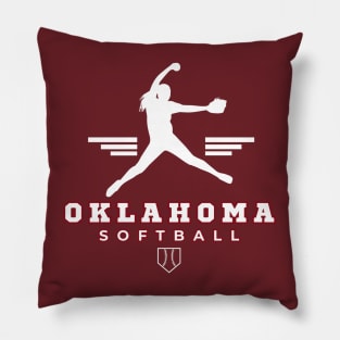 Oklahoma Sooners University Softball Pillow