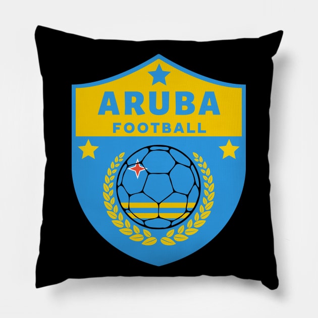 Aruba Football Pillow by footballomatic