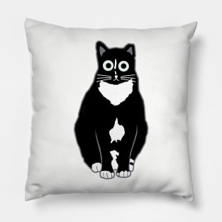 Cookie the Tuxedo Cat Pillow