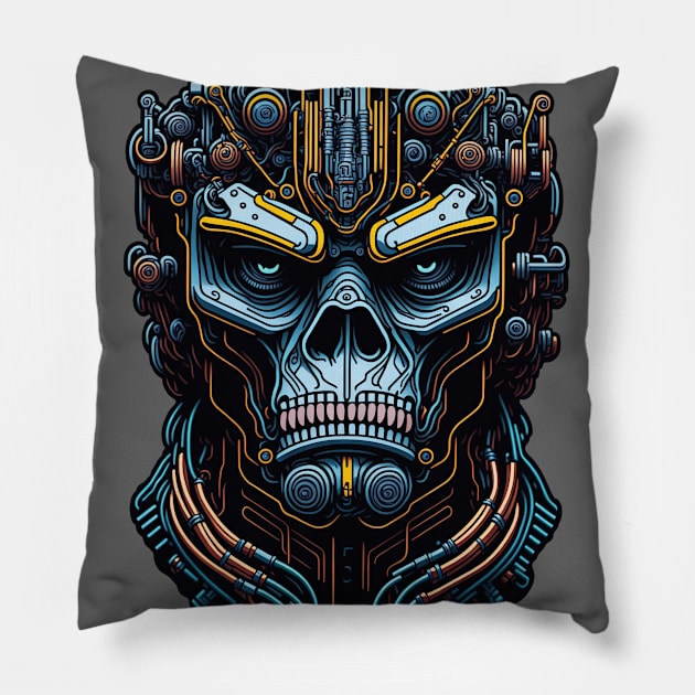 Techno Apes S03 D97 Pillow by Houerd