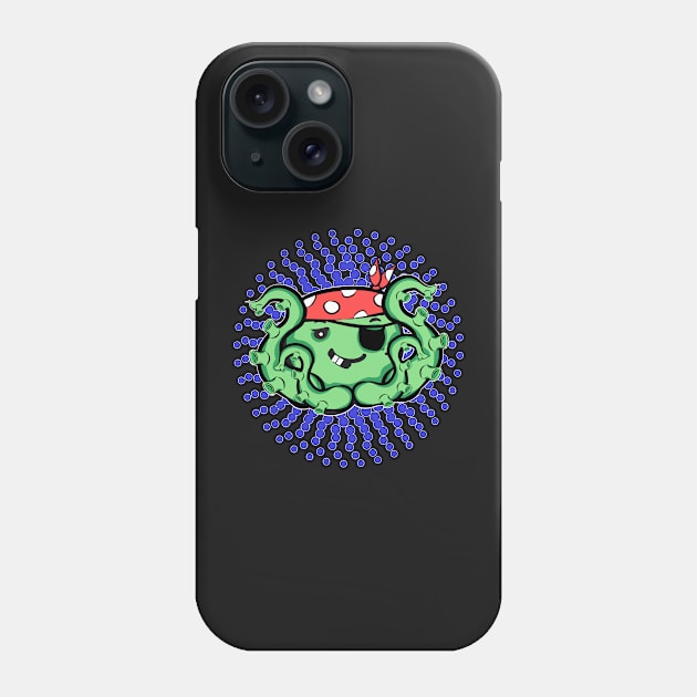 Kawaii pirate Octopus Phone Case by Redmanrooster