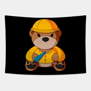 Rainy Day Teddy Bear Tapestry