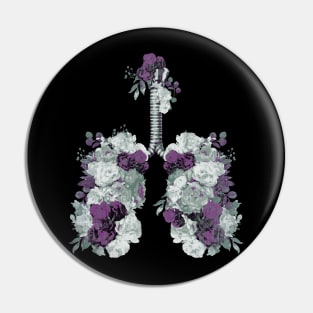 Lung Anatomy / Cancer Awareness 12 Pin