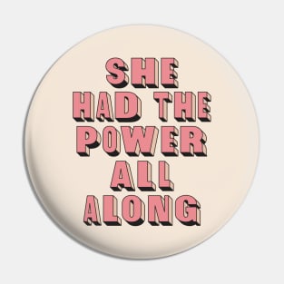 She Had the Power All Along in Peach Fuzz Pantone and Pink Pin