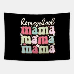 Proud homeschool mama groovy design homeschool mom Tapestry