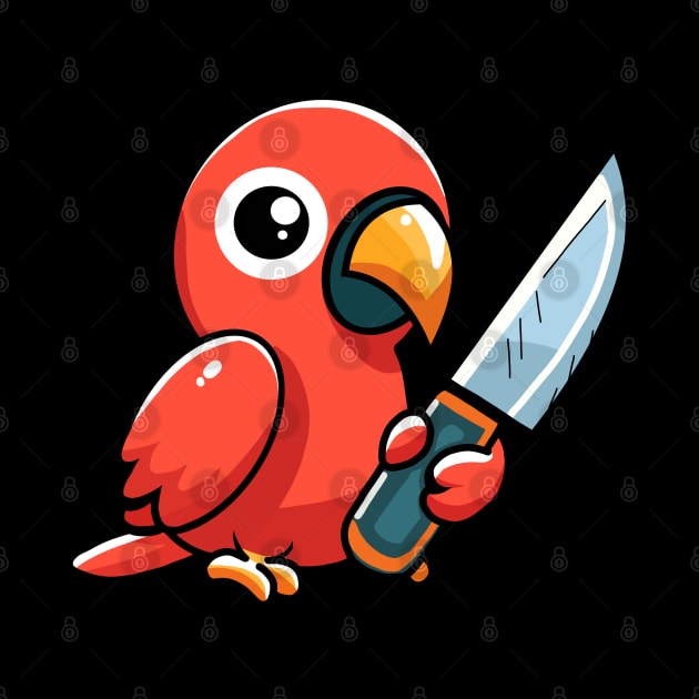 Parrot with knife! by Anime Meme's