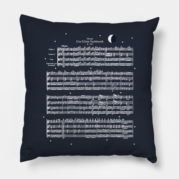 Eine Kleine Nachtmusik Pillow by Minimality