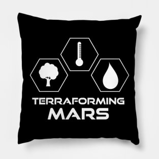 Terraforming Mars White Icons Stacked Pillow