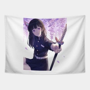 School Girl Swordswoman Kanao Tapestry