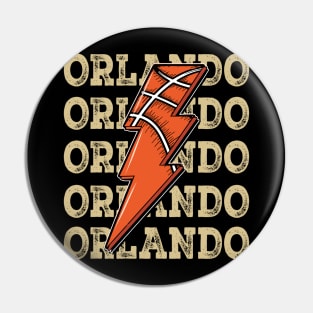 Funny Sports Orlando Proud Name Basketball Classic Pin