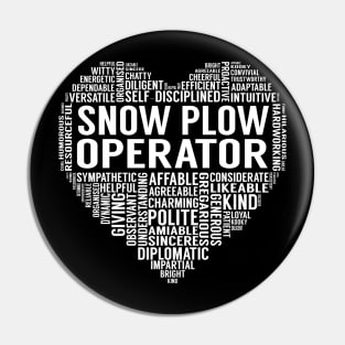 Snow Plow Operator Heart Pin