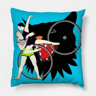 Dance Couple and Black Cat Pillow