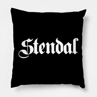 Stendal written with gothic font Pillow