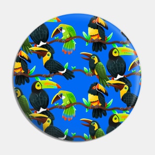 Toucans pattern Pin