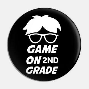 Game on grade 2ND shirt- Back To School-Video Game2nd Grade Level Video Game Pin