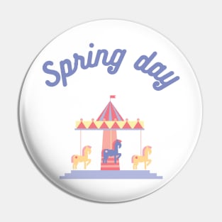 BTS Spring Day carousel Pin