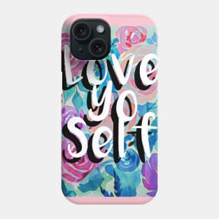 Self Love Floral Rose Pattern Phone Case