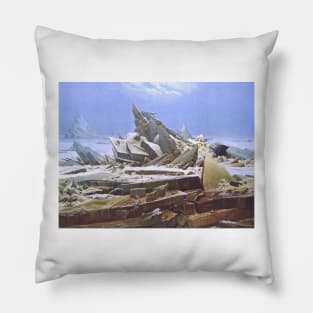 The Sea of Ice - Caspar David Friedrich Pillow