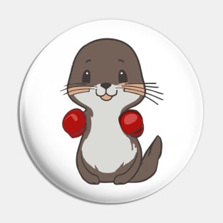 Cute Otter Boxing Pin