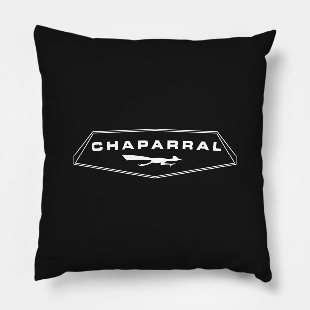 Chaparral Can Am logo 1966 - white Pillow by retropetrol