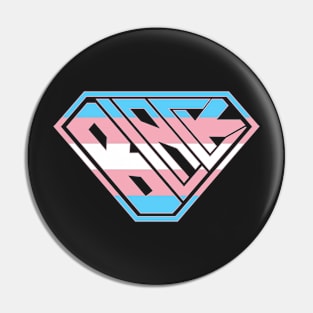 Black SuperEmpowered (Pink, Blue White) Pin