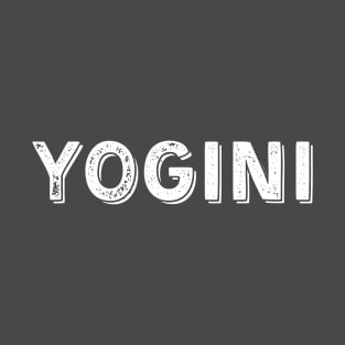 Yogini Large White Text T-Shirt