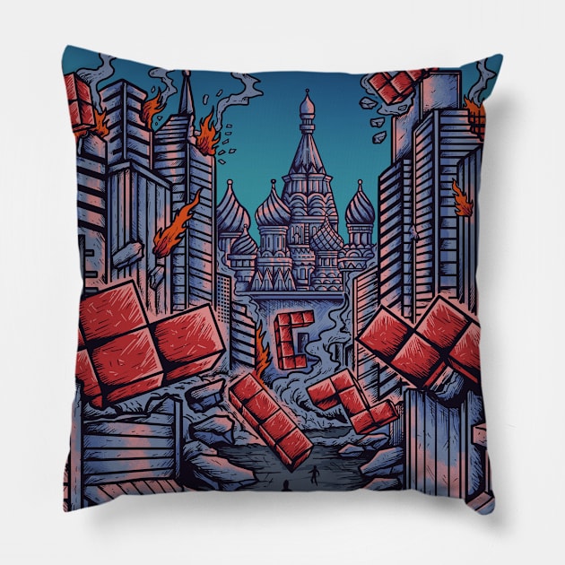 They Fell from the Sky Pillow by Artful Raccoon