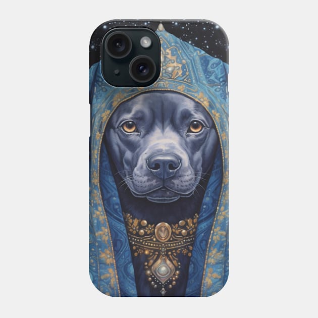 Blue Nose Staffy Painting Phone Case by Enchanted Reverie