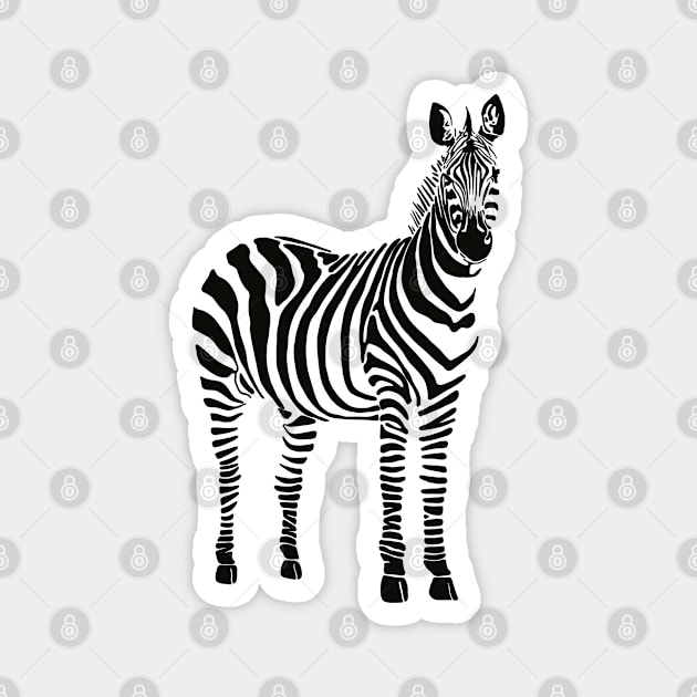 Black shapes forming a Zebra Magnet by DaveDanchuk