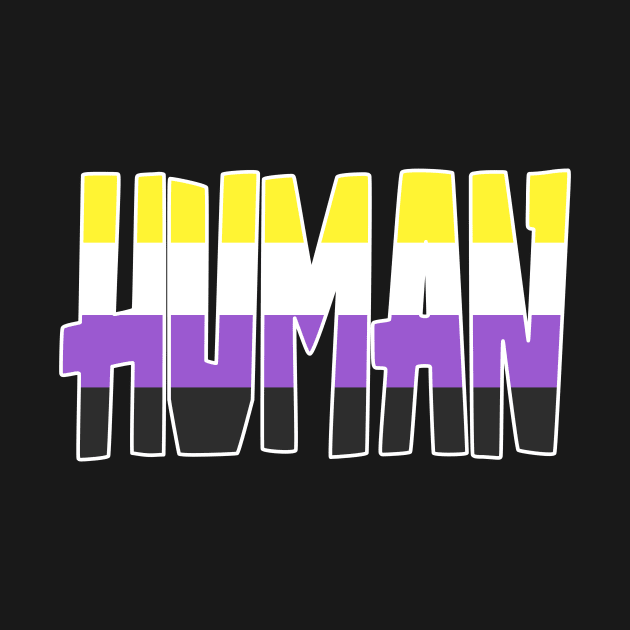 Human Nonbinary Flag by Fig-Mon Designs