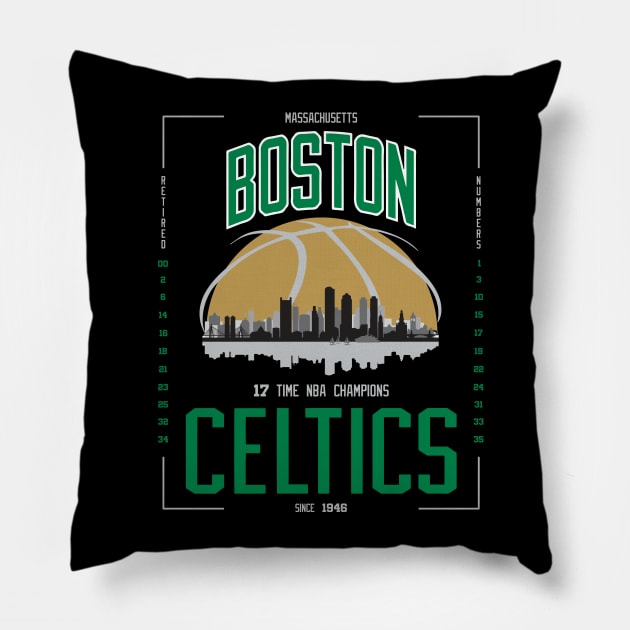 Boston Celtics since 1946 Pillow by slawisa