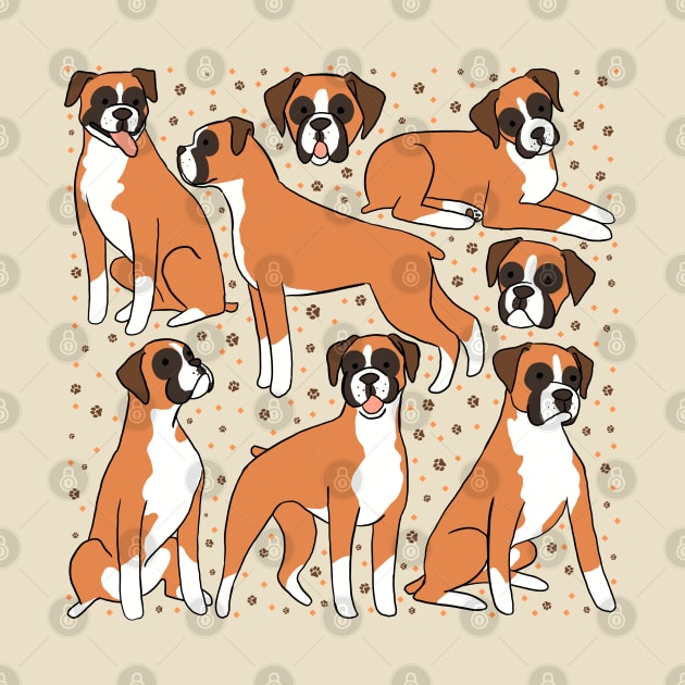 Boxer dog cute illustration by Yarafantasyart