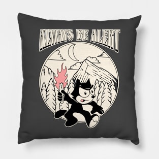 Felix the Cat Always Be Alert Pillow