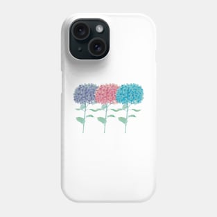 Hydrangeas multicolored watercolor Phone Case