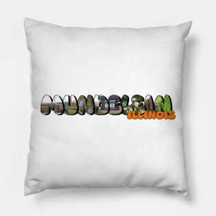 Mundelein Illinois Big Letter Pillow