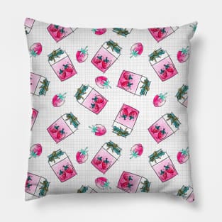 Watercolor Strawberry Jam Pillow