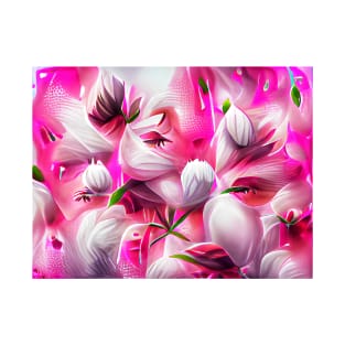 Beautiful Pink Flowers Art T-Shirt