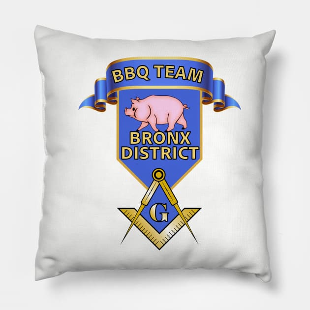 version 2 st john bbq team Pillow by Dr. Mitch Goodkin