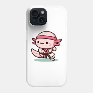 cute baby martial art axolotl Phone Case