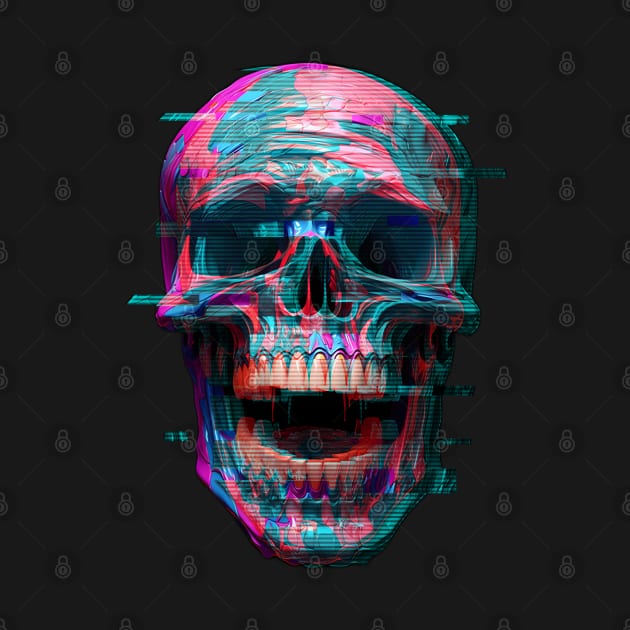 Glitch Skull by MotysDesigns