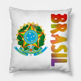 Brasil (Brazil) Coat of Arms Design Pillow