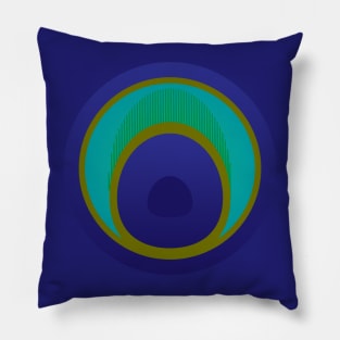 stylized peacock feather pattern Pillow