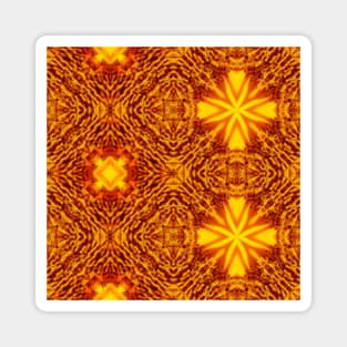 Golden Yellow Sunflower Pattern 9 Magnet