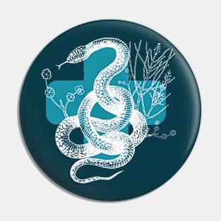 Cyan Snake Pin