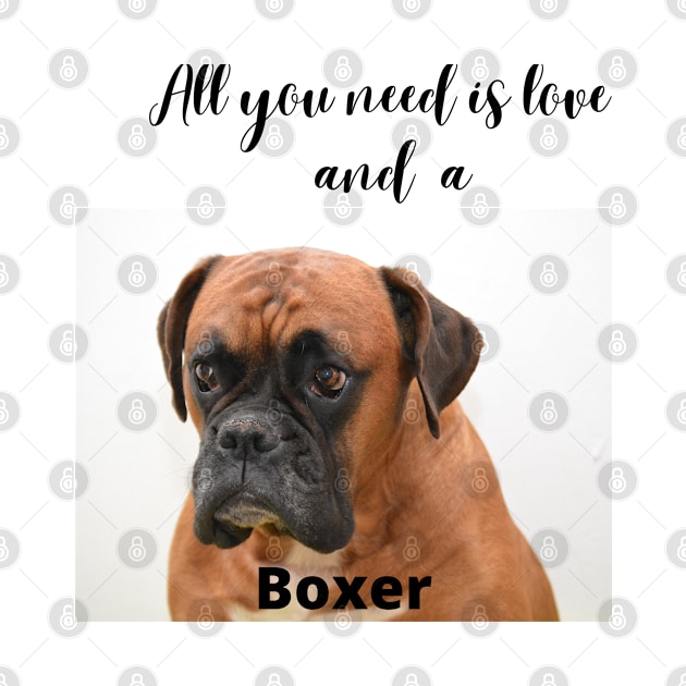 Boxer dog lover, dog lover, animal lover by johnnie2749